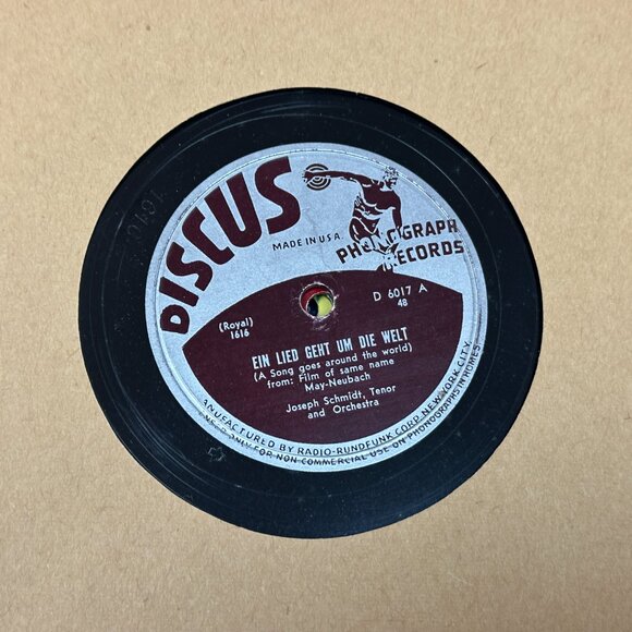 Vintage 78 RPM Record Album Book w/ 10 Shellac Discs Red Embossed VG German - Picture 7 of 14